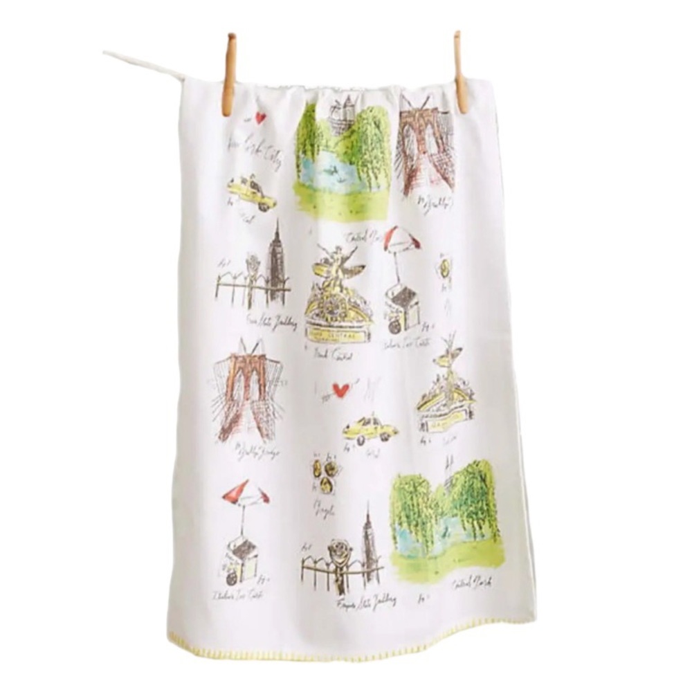 🎁 Anthropologie Vintage Linea Carta New York Dishtowel Mom Wedding Shower Gift